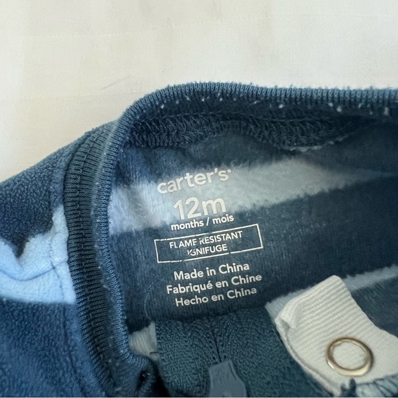 Carter’s Fleece Footed Pajamas, Set of 2, Size 12 Months - Picture 7 of 9